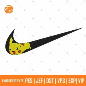 Pikachu free anime embroidery design