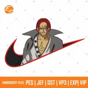 Red haired free anime embroidery design