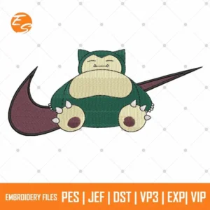 Snorlax free anime embroidery design