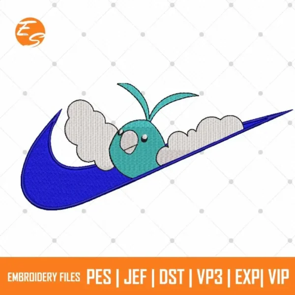 Swablu pokemon free anime embroidery design