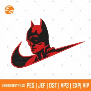 Batman swoosh anime embroidery design