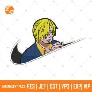 Vinsmoke sanji free anime embroidery design