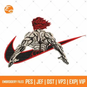 Yujiro hanma free anime embroidery design