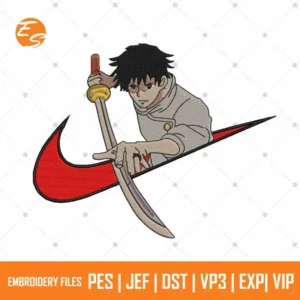 Yuta jujutsu free anime embroidery design