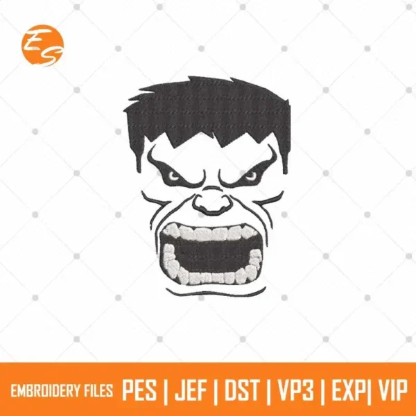 Hulk face free embroidery designs