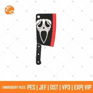 Ghost face knife free embroidery designs