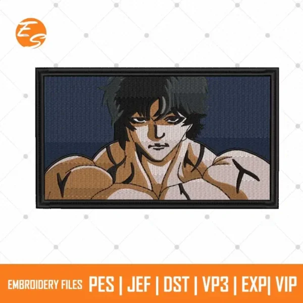 Baki anime free embroidery file