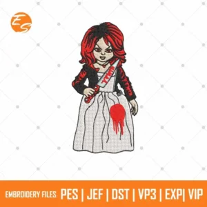 Bride of Chucky free embroidery designs