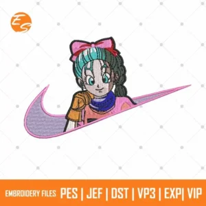 Bulma DBZ anime free embroidery file
