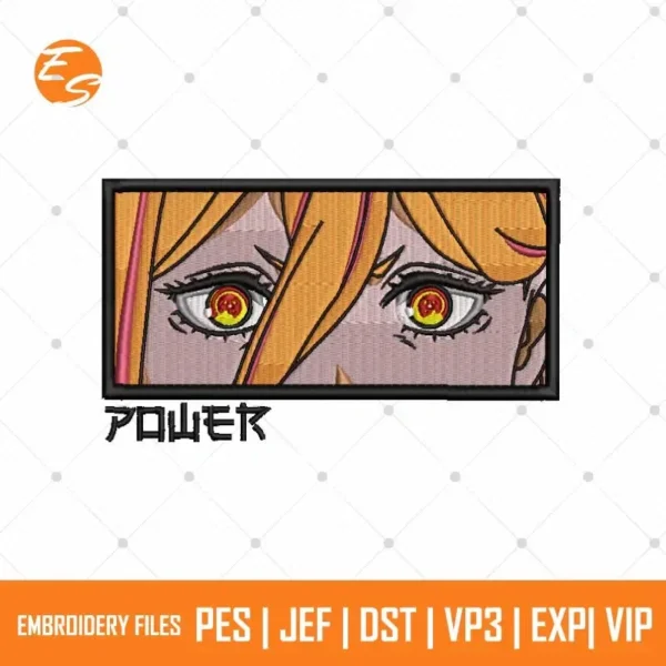 Chainsaw eyes anime free embroidery file