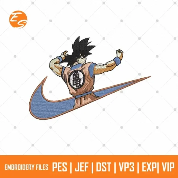 Goku DBZ anime free embroidery file