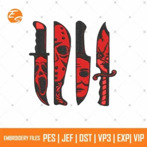 Horror movies knives free embroidery designs