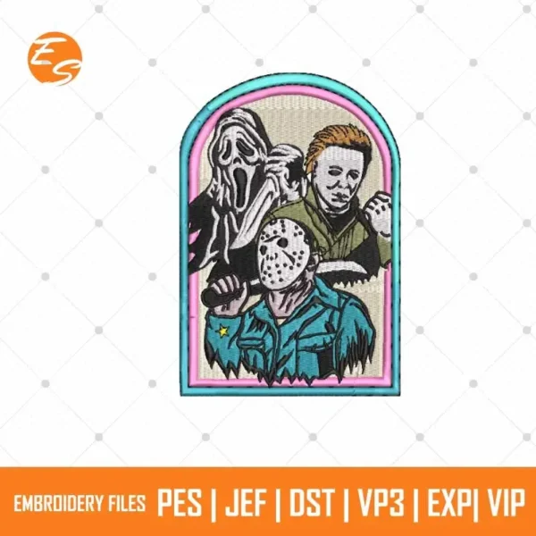 Horror movies morgan free embroidery designs