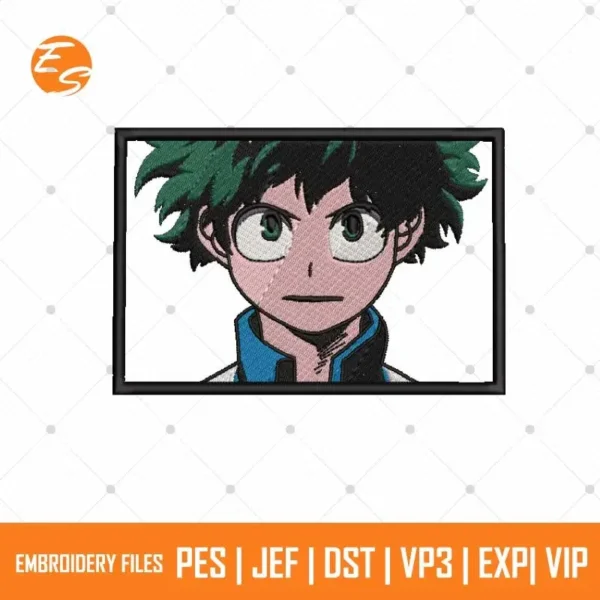 Izuku anime free embroidery file