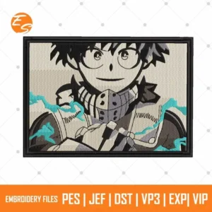 Izuku anime free embroidery file