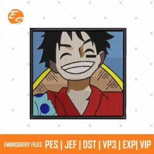 Luffy anime free embroidery file
