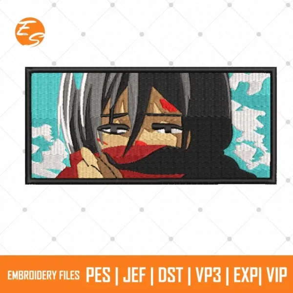 Mikasa eyes anime free embroidery file