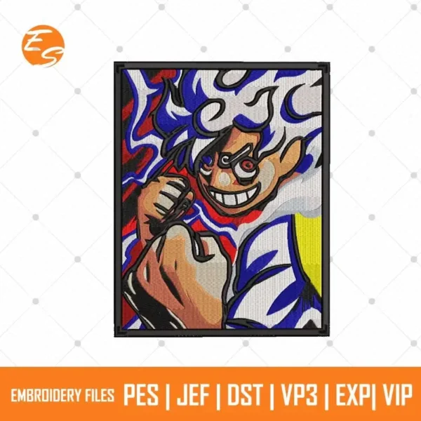 Monkey anime free embroidery file