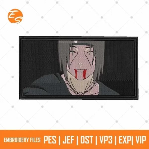 Naruto uchiha anime free embroidery file
