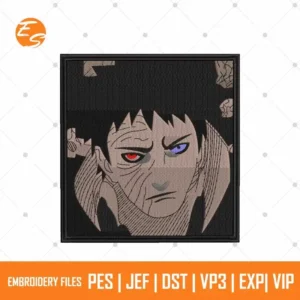 Naruto obito anime free embroidery file