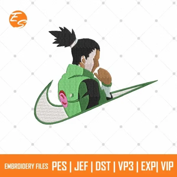 Shikamaru anime free embroidery file