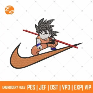 Son of goku anime free embroidery file