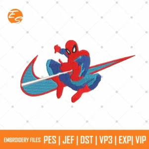Spiderman swoosh anime free embroidery file
