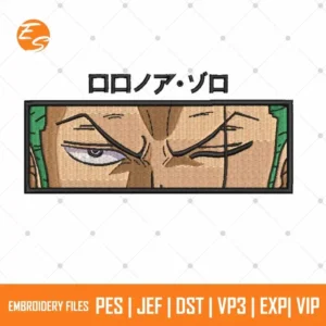 Zoro eyes anime free embroidery file
