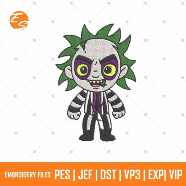 Beetlejuice chibi free embroidery designs