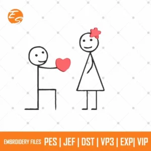 Couple love free embroidery designs