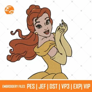 Belle Character free embroidery design