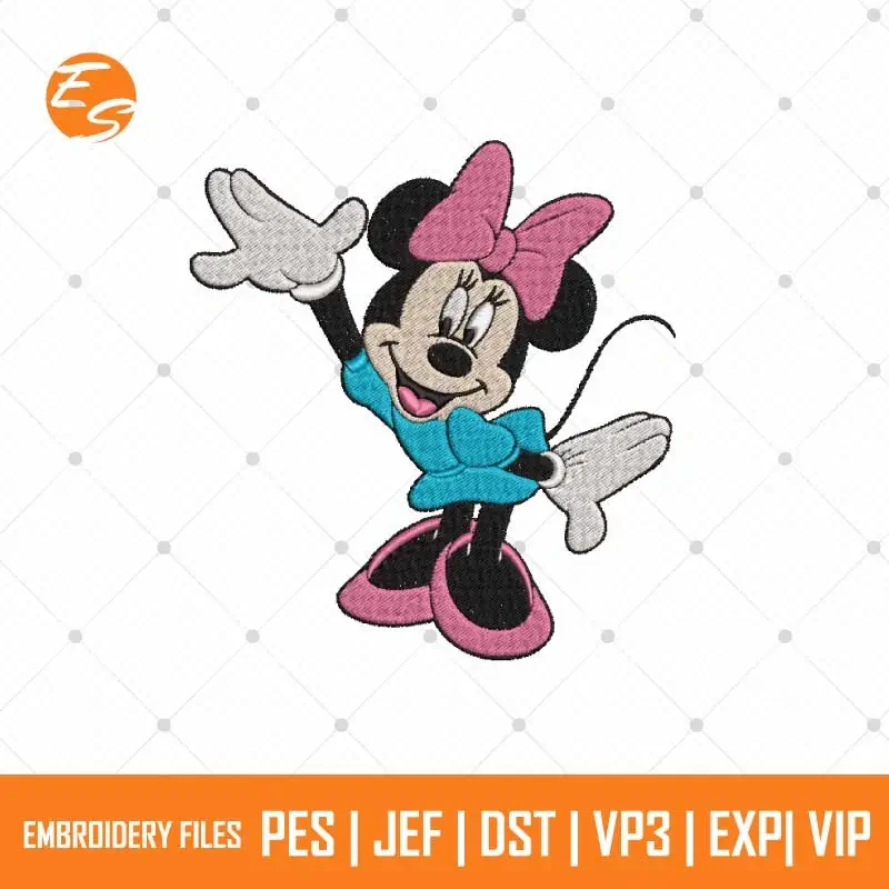 Dripping Minnie free embroidery design