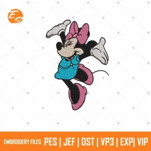 Dancing Minnie free embroidery design