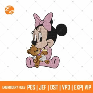 Baby Minnie free embroidery design
