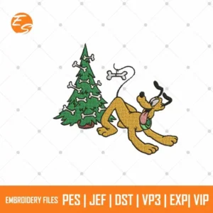 Xmas Tree Pluto free embroidery design