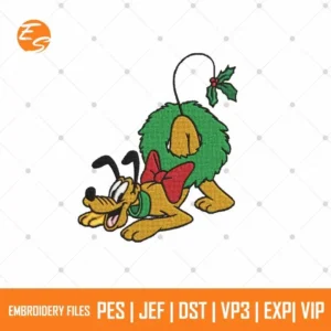 Xmas Wreath Pluto free embroidery design