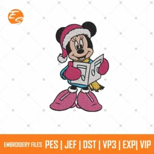 Santa Minnie Mouse free embroidery design