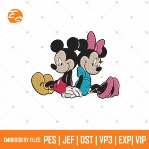 Mickey Love Minnie free embroidery design