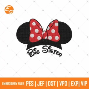 Minnie Sister free embroidery design