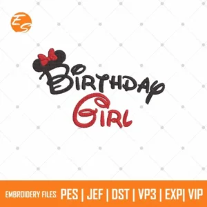 Girl birthday free embroidery design