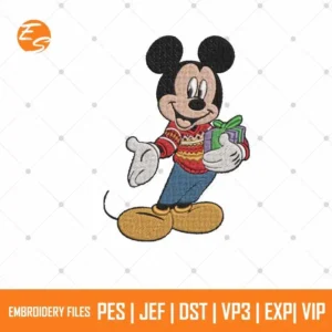 Santa Mickey Mouse free embroidery design
