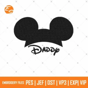 Mickey dad free embroidery design