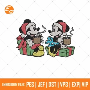 Happy Christmas Mickey free embroidery design