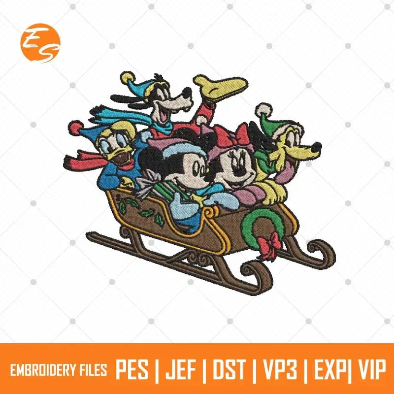 Xmas Sledding free embroidery design