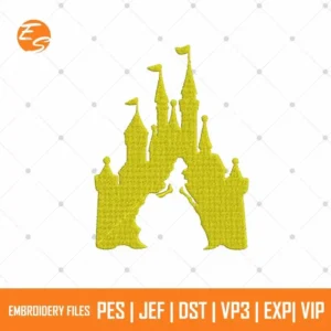 Disney castle free embroidery design