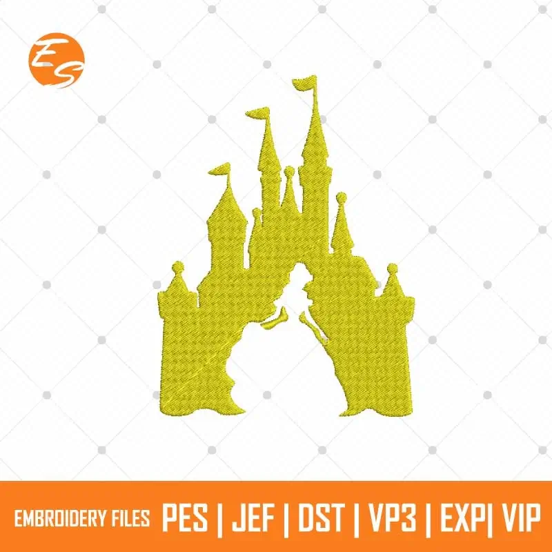 Disney castle free embroidery design