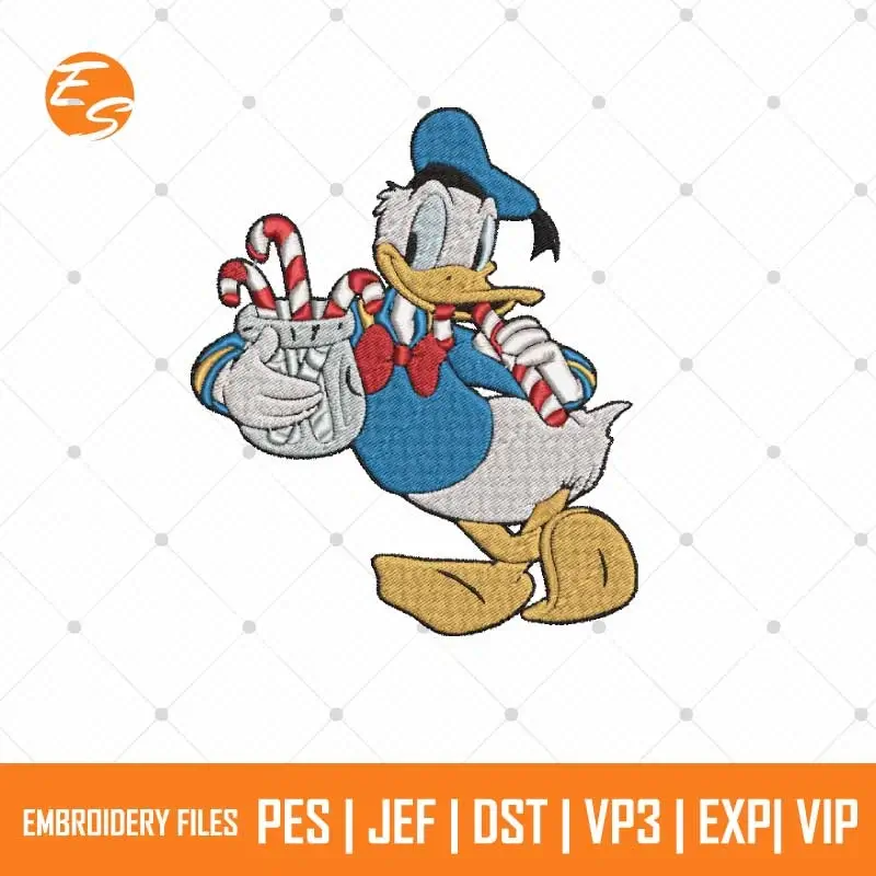 Duck with candies free embroidery design