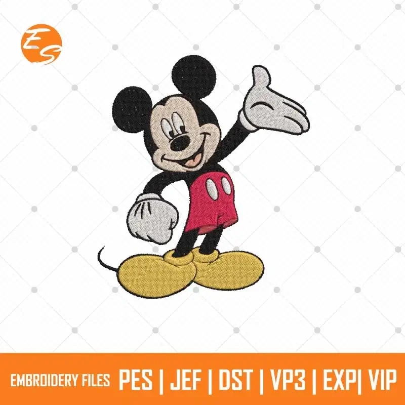 Dripped Out Mickey free embroidery design