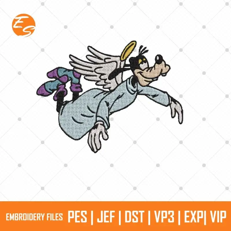 Flying Goofy free embroidery design