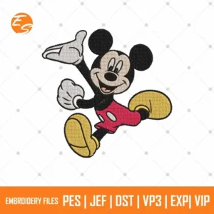 Happy Mickey free embroidery design